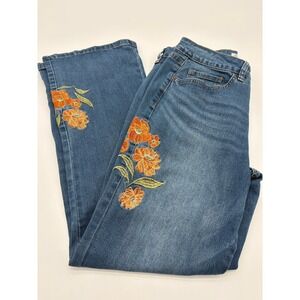 Royalty For Me Vintage Embroidered Floral Womens Size 6 Bootcut Jeans BOHO